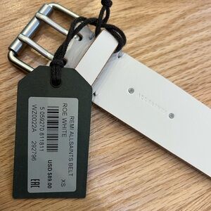 All saints REMI belt ROE WHITE xs brand new w tags